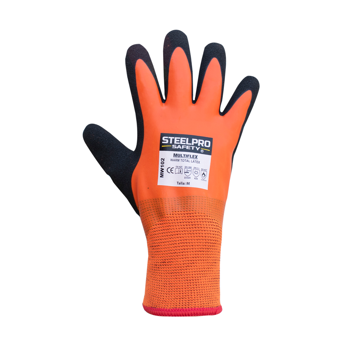 Guante MW102 Multiflex Warm Total/Latex Sandy Naranja - Image 3