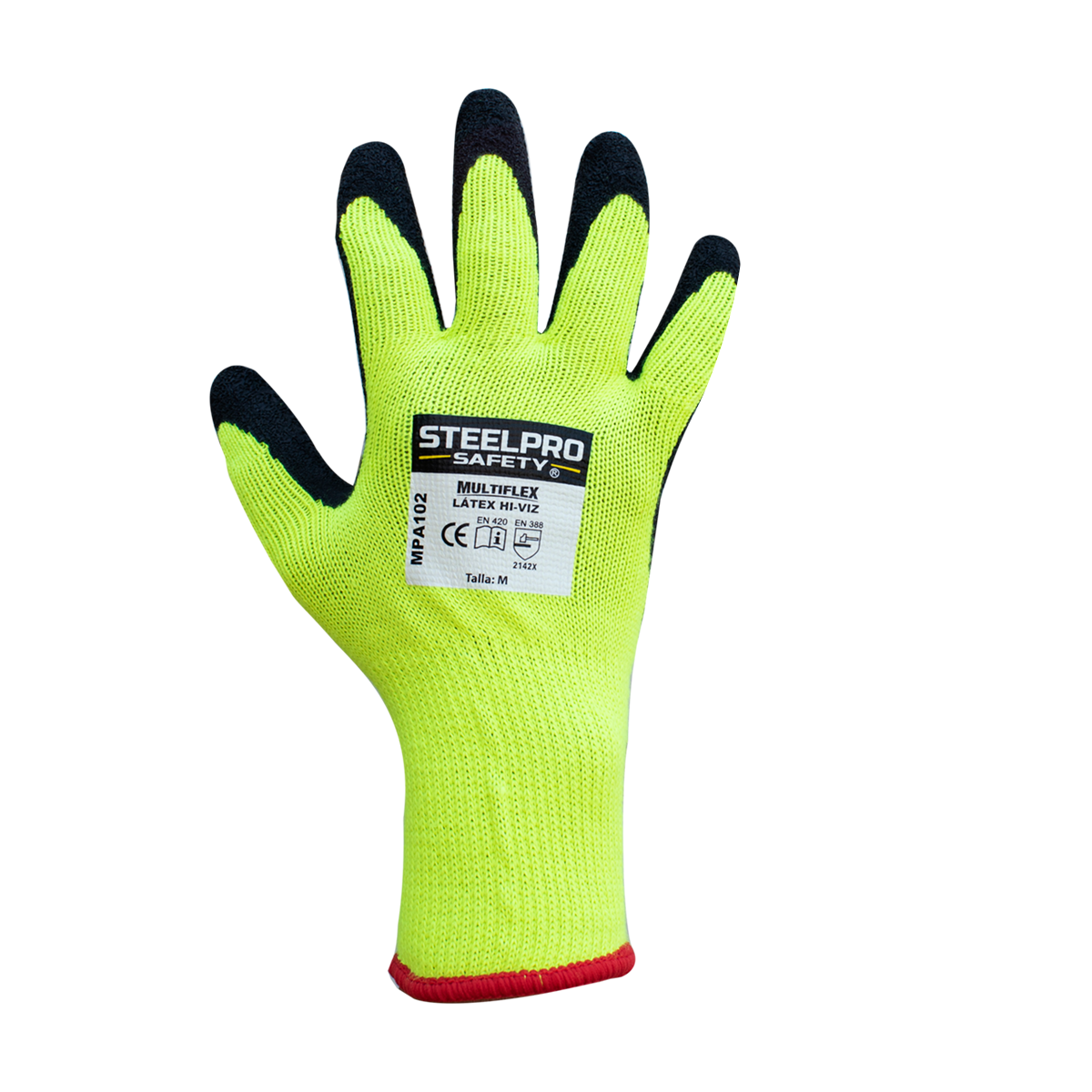 Guante Multiflex MPA102 latex Hi-Viz palma negra - Image 3
