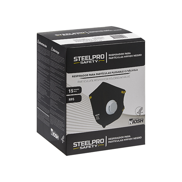 Respirador descartable M9910V Negro (Caja x 15 und) - Image 6