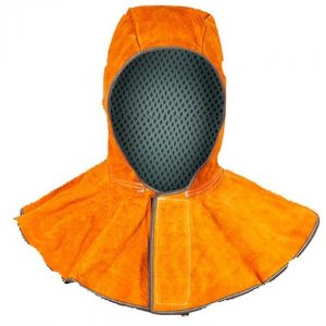 Capucha cuero res soldador amarillo certificada