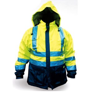 Cortaviento fluorescente amarillo limón